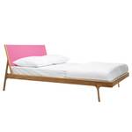 Massief houten bed Fleek II massief eikenhout - Roze / Eikenhout - 160 x 200cm