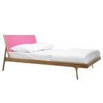 Massief houten bed Fleek II massief eikenhout - Roze / licht eikenhout - 160 x 200cm