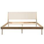 Bett Fleek II Eiche massiv - Beige / Eiche hell - 160 x 200cm