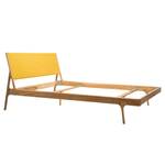 Massief houten bed Fleek II massief eikenhout - Geel/Eikenhouten - 180 x 200cm