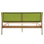 Massief houten bed Fleek II massief eikenhout - Eikenhout/Lichtgroen - 180 x 200cm