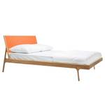 Massief houten bed Fleek II massief eikenhout - Oranje/eikenhoutkleurig - 180 x 200cm