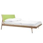 Massief houten bed Fleek II massief eikenhout - Eikenhout licht/Lichtgroen - 180 x 200cm