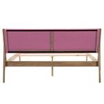 Massief houten bed Fleek II massief eikenhout - Roze / licht eikenhout - 180 x 200cm