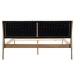 Massief houten bed Fleek II massief eikenhout - Zwart /lichte eikenhouten look - 180 x 200cm