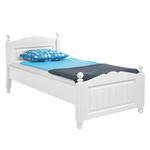 Bed La Coquette deels massief grenenhout - wit - 100 x 200cm