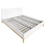 Bed LINDHOLM - hoogte 104 cm mat wit - 180 x 200cm