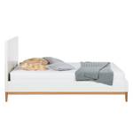 Lit LINDHOLM - Hauteur 104 cm Blanc mat - 140 x 200cm