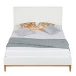 Bed LINDHOLM - hoogte 104 cm mat wit - 140 x 200cm