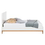 Lit LINDHOLM - Hauteur 104 cm Blanc mat - 160 x 200cm