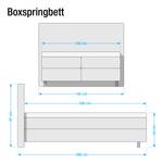 Boxspringbett Ramona VII Strukturstoff - Limettengrün - 140 x 200cm