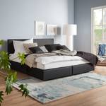 Letto boxspring Ramona VI Nero - 140 x 200cm