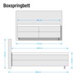 Lit boxspring Ramona VII Tissu structuré - Citron vert - 160 x 200cm