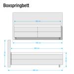 Boxspringbett Ramona VII Strukturstoff - Limettengrün - 180 x 200cm