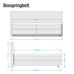 Lit boxspring Ramona VII Tissu structuré - Citron vert - 200 x 200cm