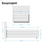 Boxspringbett Ramona VII Strukturstoff - Limettengrün - 90 x 200cm