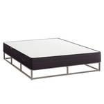 Bett Smood (inkl. Rollrost) Metall / Buche massiv - Anthrazit - 160 x 200cm - Mit Lattenrost & Matratze