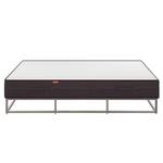 Bett Smood (inkl. Rollrost) Metall / Buche massiv - Anthrazit - 140 x 200cm - Mit Lattenrost & Matratze