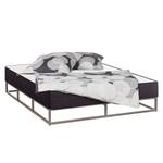 Bett Smood (inkl. Rollrost) Metall / Buche massiv - Anthrazit - 200 x 200cm - Mit Lattenrost & Matratze