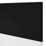 Lit Sunndal I Partiellement en caoutchouc massif - Blanc / Noir - 140 x 200cm