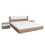 Bedframe Barcelona (3-delig) San Remo eikenhout/alpinewit - ligoppervlak: 160x200cm