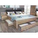 Bedframe Bensheim (3-delig) Sanremo eikenhouten look - 160 x 200cm - Zonder verlichting