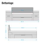 Bettanlage Bensheim (3-teilig) Eiche Sanremo Dekor - 160 x 200cm - Ohne Beleuchtung