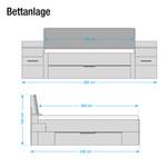 Bettanlage Bensheim (3-teilig) Eiche Sanremo Dekor - 180 x 200cm - Ohne Beleuchtung