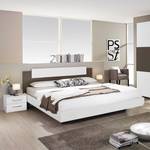 Chambre à coucher Borba (3 éléments) Blanc alpin / Verre lava - 160 x 200cm
