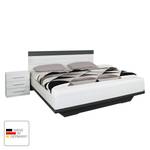 Bedframe Greding Alpinewit/basaltkleurig glas - 180 x 200cm