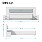 Bedframe Leimen Wit/eikenhouten look - 160 x 200cm