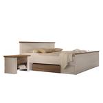 Bedframe Linus incl. nachtkastjes en bedlades - wit/truffelkleurig