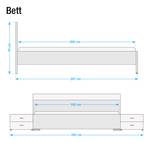 Beddenset Lorca (3-delig) Alpinewit - 180 x 200cm - 1 opbergruimte