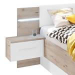 Bedframe Penai (3-delig) wit/zandkleurige eikenhouten look