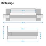 Bettanlage Penai (3-teilig) Weiß / Sandeiche Dekor