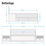 Bettanlage Rachid Canyon Oak Dekor / Weiß