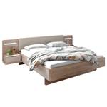 Bedframe Tomina (3-delig) incl. verlichting - lichte Sanremo eikenhouten look/champagnekleurig