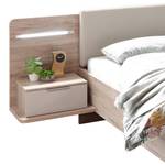 Bedframe Tomina (3-delig) incl. verlichting - lichte Sanremo eikenhouten look/champagnekleurig