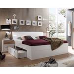 Bedframe Veneta (3-delig) wit/San Remo eikenhouten look - Wit/Sonoma eikenhouten look