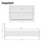 Bettgestell CINQUE Massivholz Akazie - 140 x 200cm