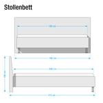 Bettgestell KSW Sandgrau - 180 x 200cm