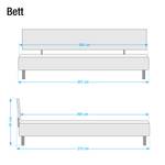 Bettgestell Mavi-Plus II Lavagrau - 200 x 200cm