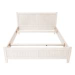 Bedframe Nayok deels massief acaciahout - Gebroken wit