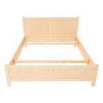 Bedframe Nayok deels massief acaciahout - Licht beige