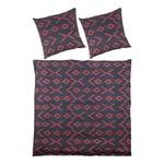 Biancheria da letto Balsas Nero/Fucsia - 200 x 200 cm + 2 cuscini 80 x 80 cm