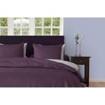 Parure de lit réversible Coppett Coton - Violet foncé - 155 x 220 cm + oreiller 80 x 80 cm