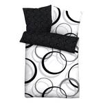 Parure de lit en satin Maco Dijon Noir - 135 x 200 cm + oreiller 80 x 80 cm