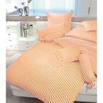 Parure de lit Classic I Orange / Blanc - 135 x 200 cm + oreiller 80 x 80 cm