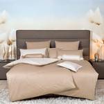 Parure de lit Classic II Beige / Blanc - 135 x 200 cm + oreiller 80 x 80 cm