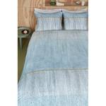 Parure de lit Libby Coton - Bleu clair / Gris - 155 x 220 cm + oreiller 80 x 80 cm